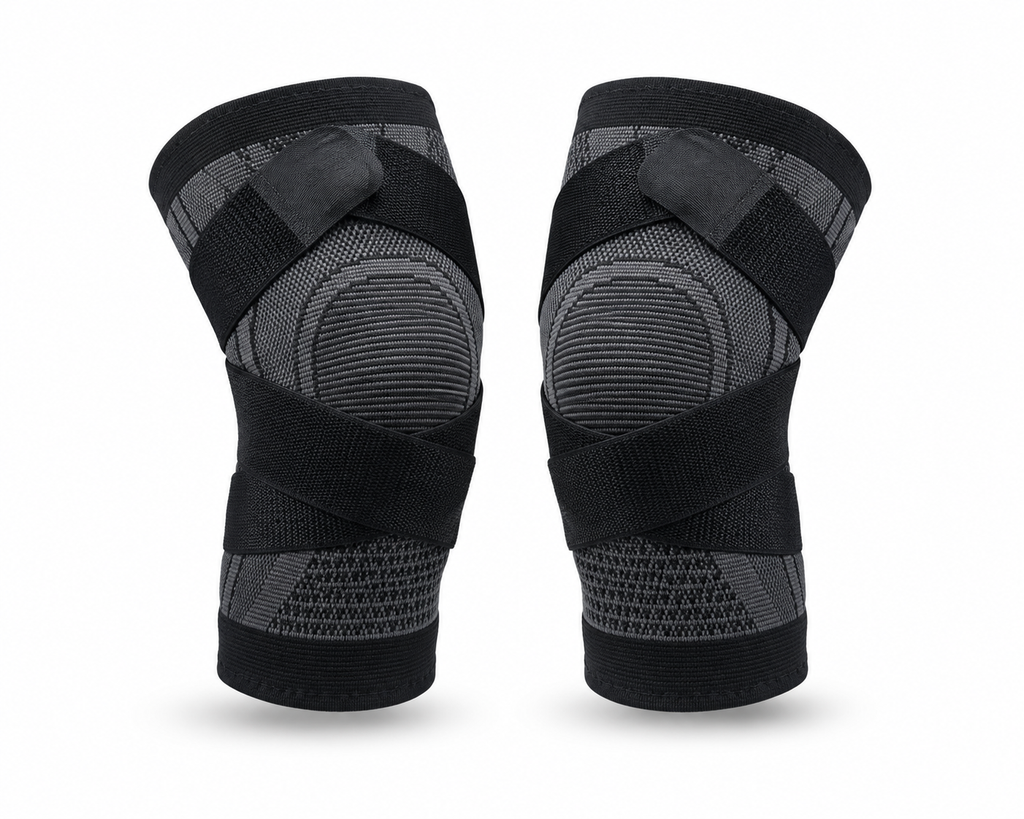 Bracely Knee Sleeves in Black - pair, product view