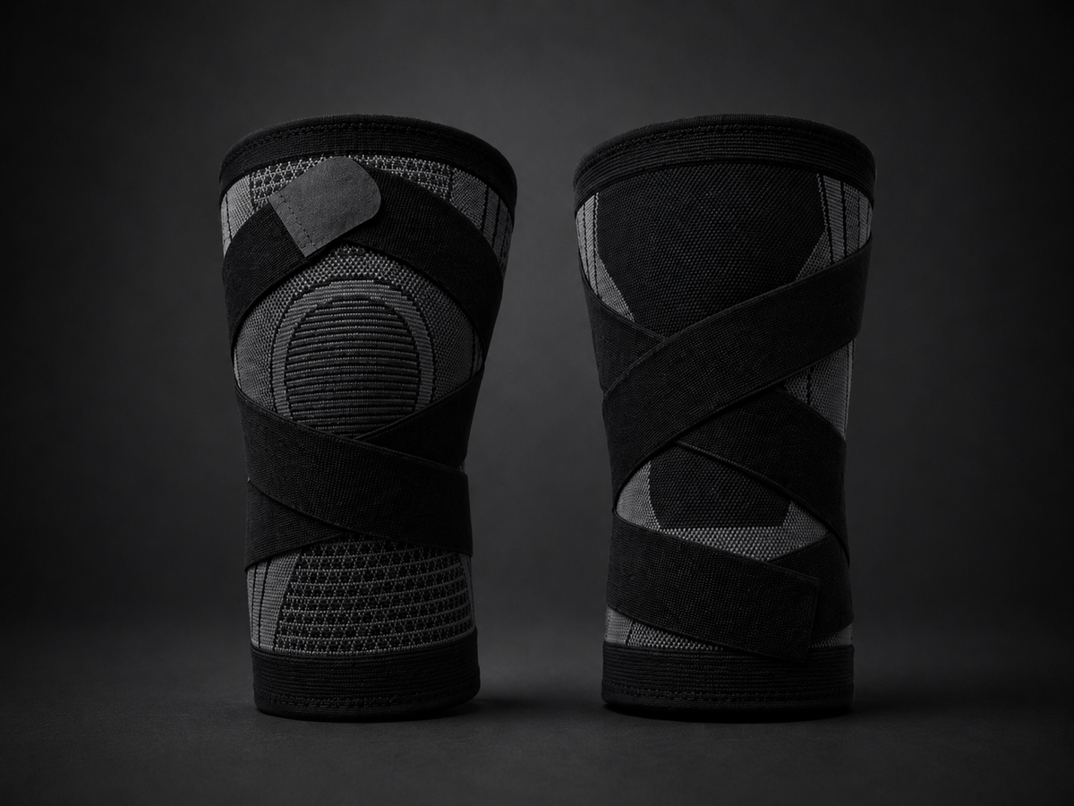 Bracely Knee Sleeve in Black — product photo, side view