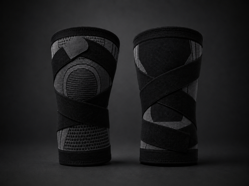 Bracely Knee Sleeve in Black — product photo, side view