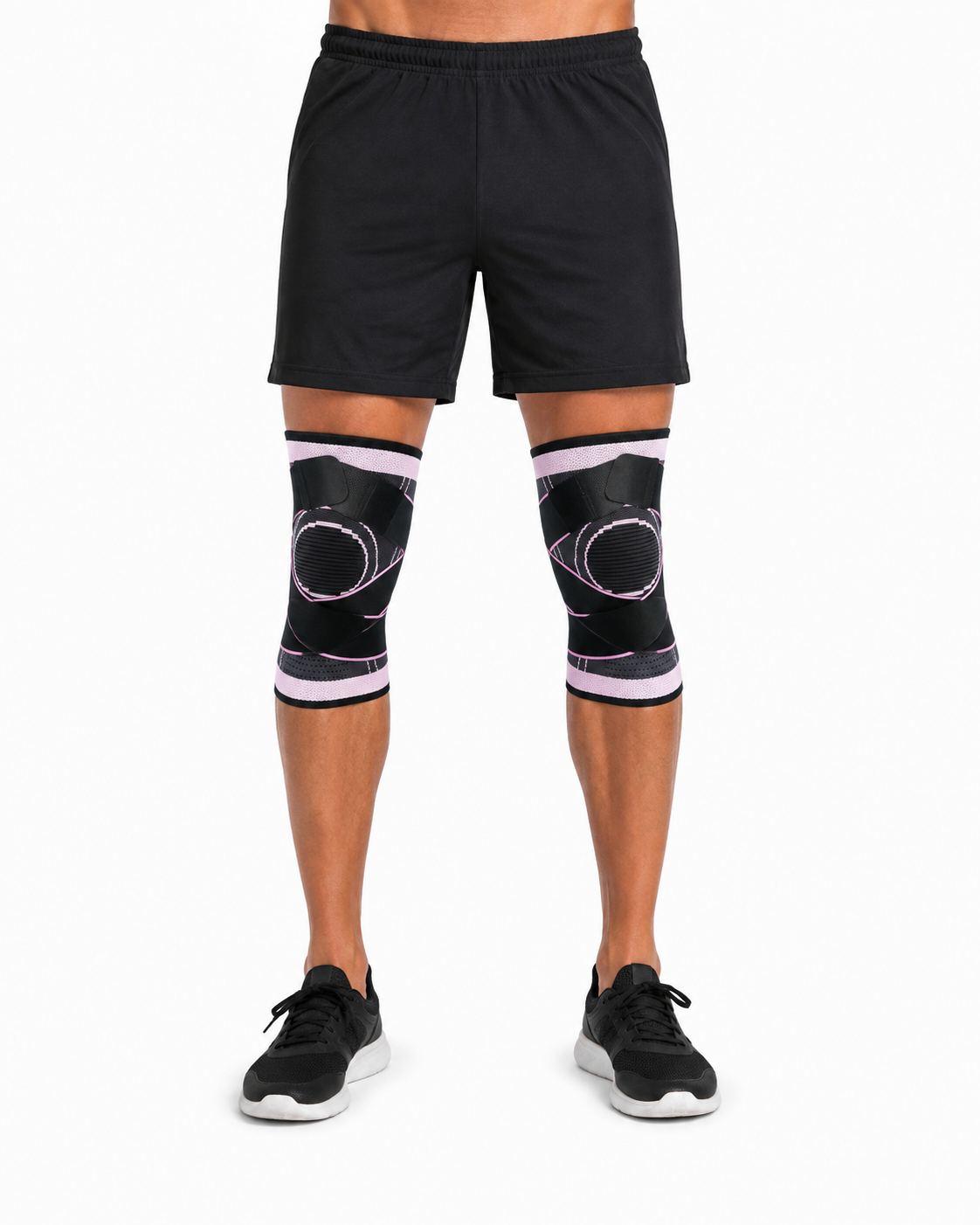 Bracely Knee Sleeves in Pink - worn while training