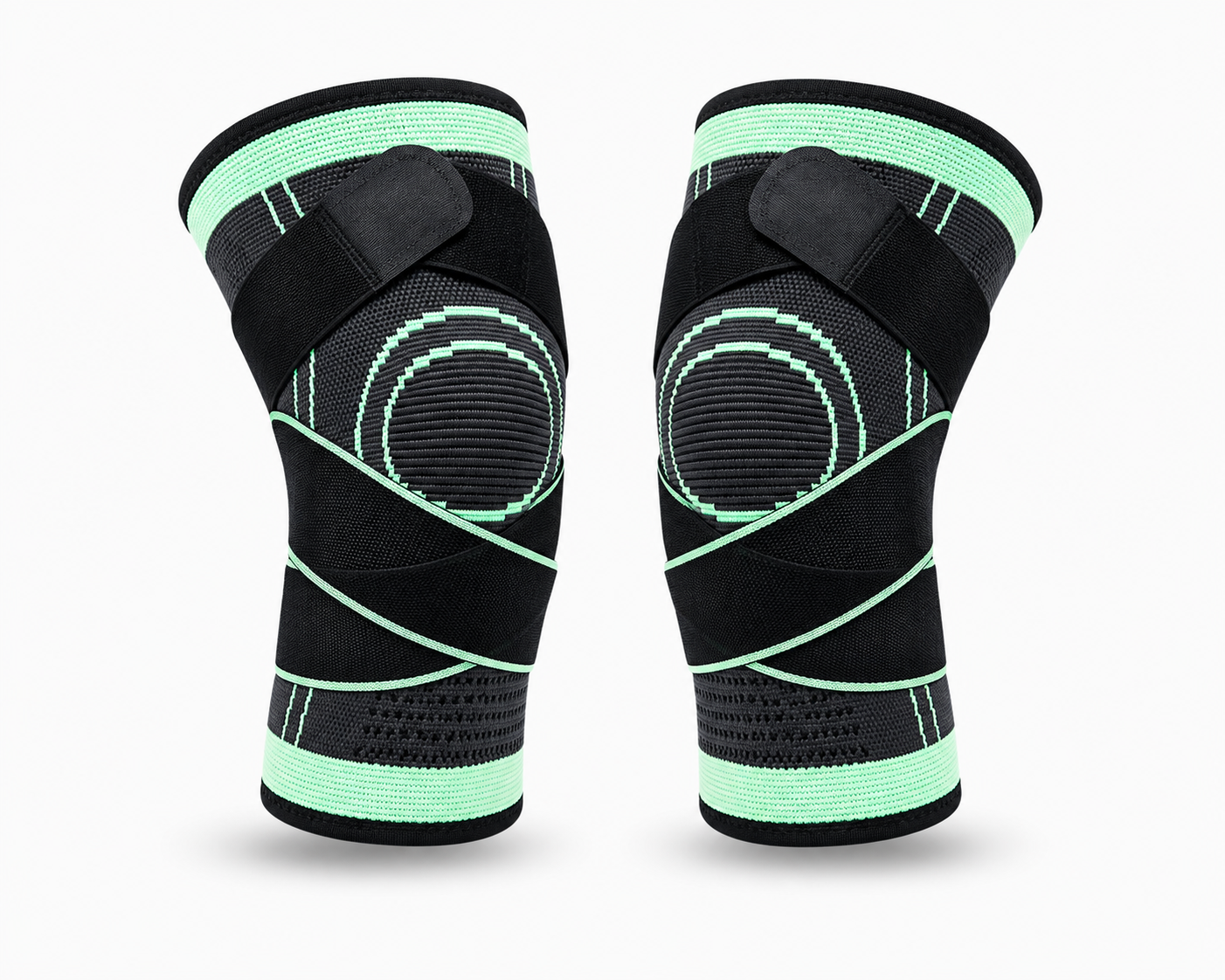 Bracely Knee Sleeves in Green - pair, product view